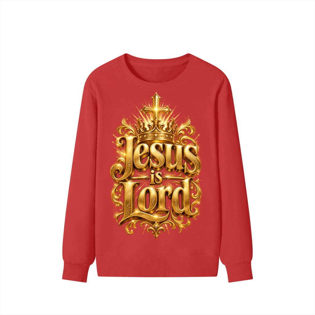 Jubilore "Jesus Is LORD" Classic Unisex Cotton Sweatshirt