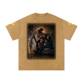 Jubilore "Christ Saves" Snow Washed Oversized Cotton T-Shirt