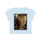 Jubiloré “Jesus Resurrects Lazarus” Women's Slim-Fit Cropped T-Shirt