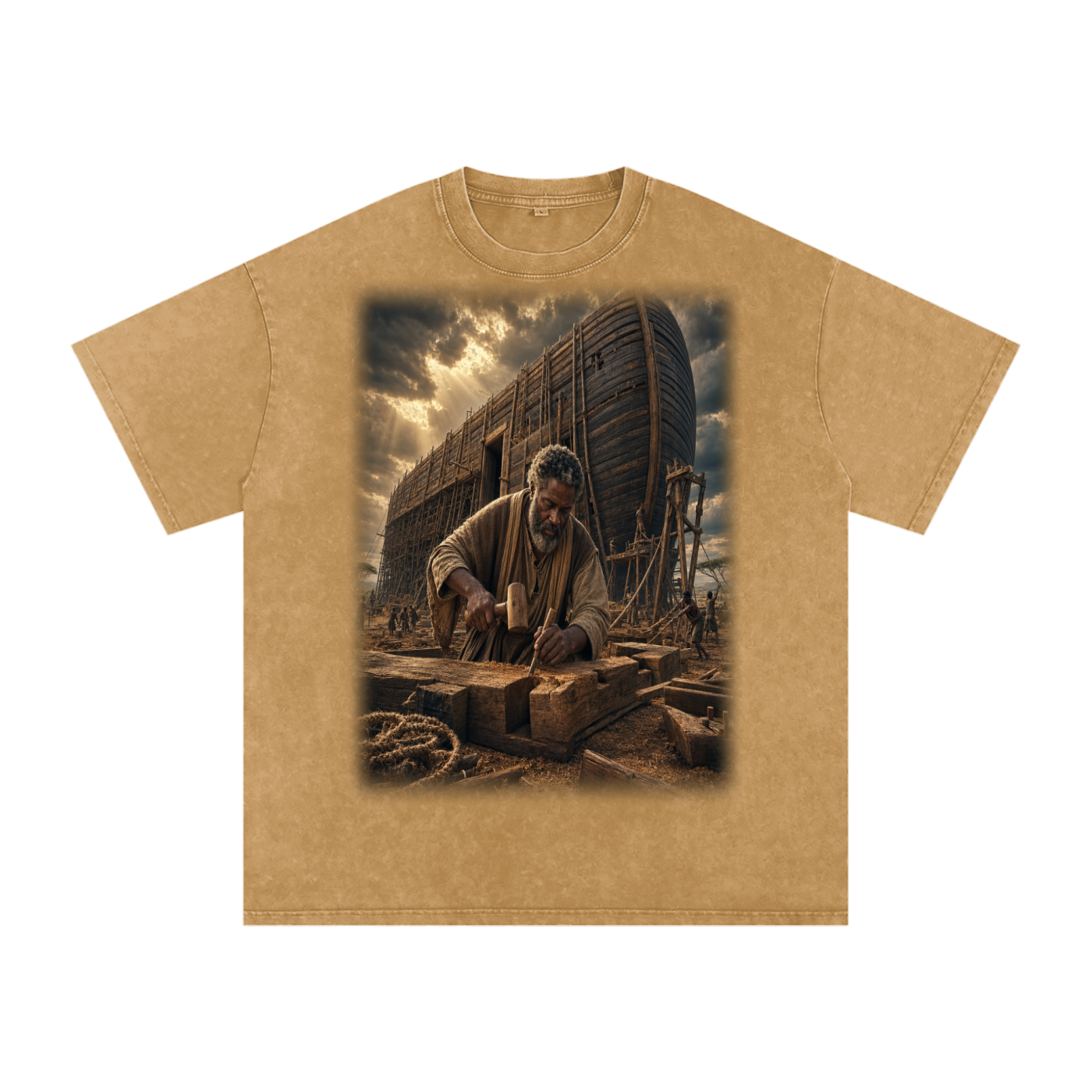 Jubilore "Noah" Snow Washed Oversized Cotton T-Shirt