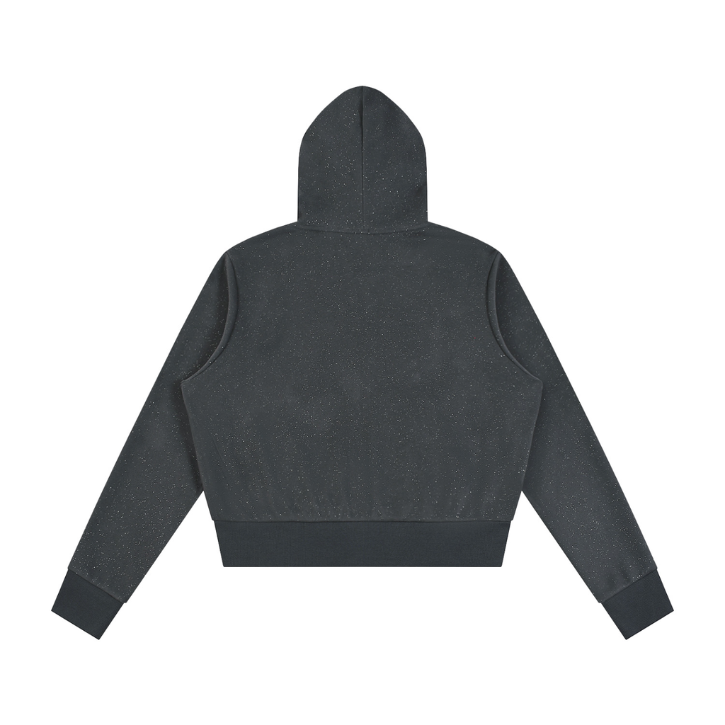 Jubiloré Women's Sparkles Fleece Full Zip Hoodie