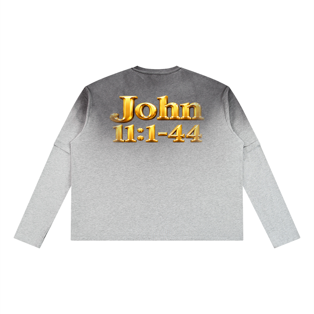 Jubilore "Jesus Resurrects Lazarus" Unisex Vintage Wash Layered T-Shirt