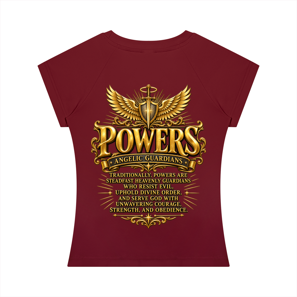 Jubiloré "Powers" Women’s Slim Raglan T-Shirt