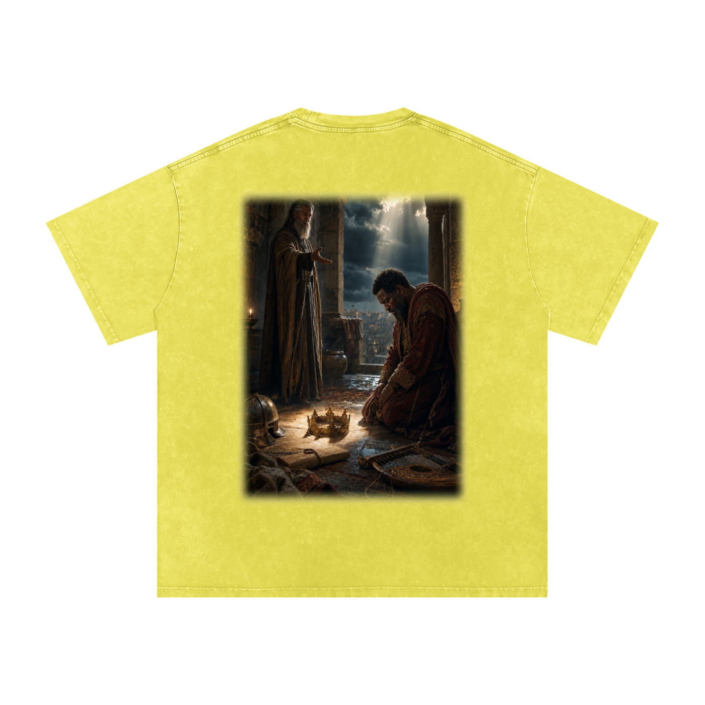 Jubilore “David” Snow Washed Oversized Cotton T-Shirt