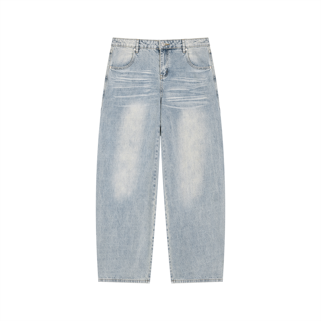 Jubilore Men’s Enzyme Wash Wide Leg Jeans