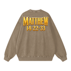 Jubilore "Jesus Walks On Water" Snow Washed Oversized Sweatshirt