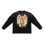 Jubilore "Gabriel" Sunfade Hand-Frayed Faux Two-Piece T-Shirt