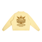 Jubiloré "Principalities" Essential Fleece Mock-Neck Crew Sweatshirt