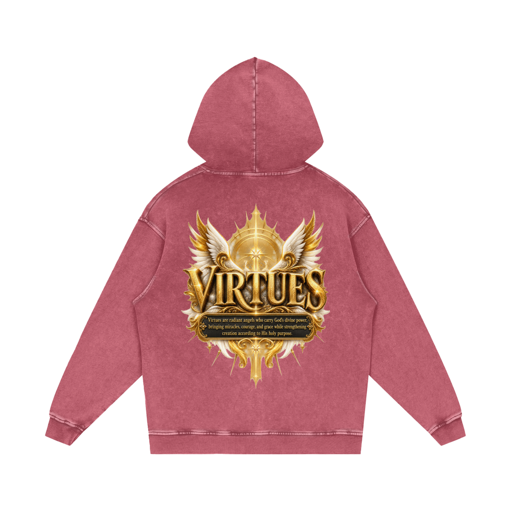 Jubilore "Virtues" Snow Washed Loose Cotton Hoodie
