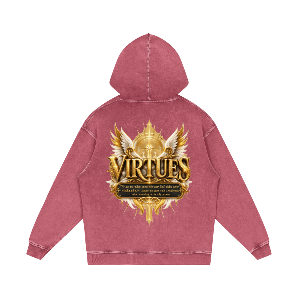 Jubilore "Virtues" Snow Washed Loose Cotton Hoodie