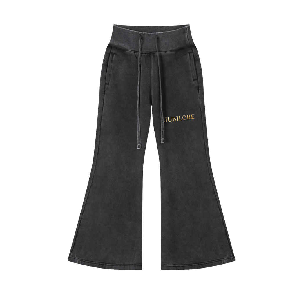 Jubiloré Vintage Washed Flared Fleece Pants