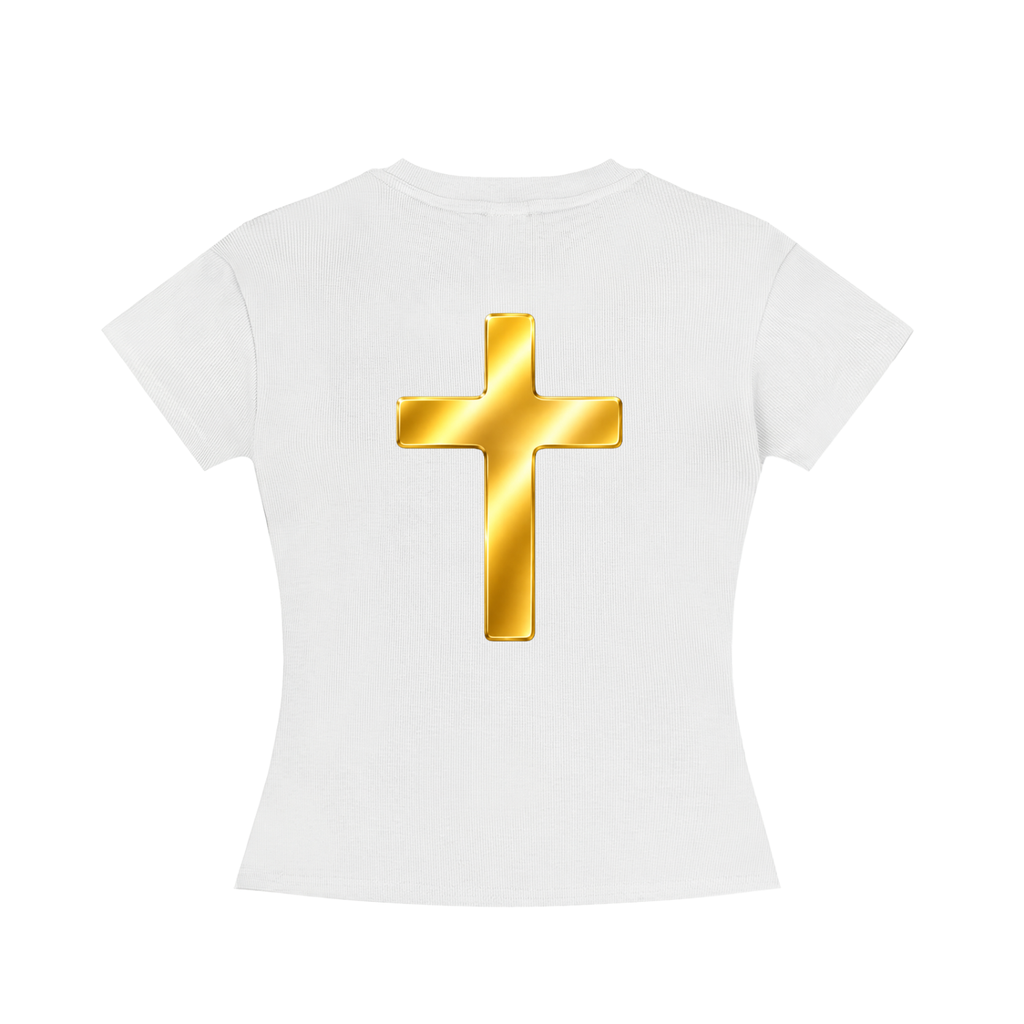Jubiloré "Shroud of Turin" Women's Slim Fit Crewneck T-Shirt