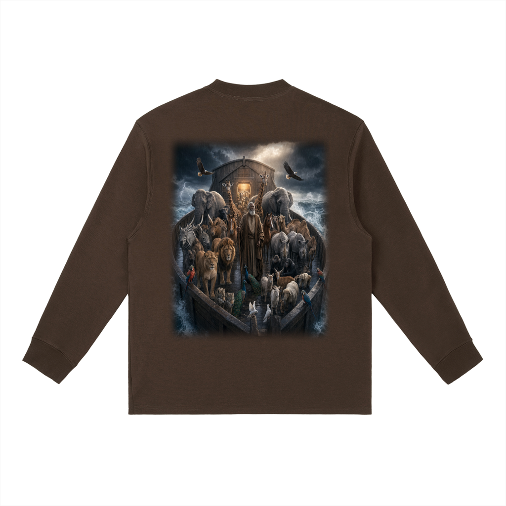 Jubilore "Noah" Essential Crewneck Long-Sleeve T-Shirt