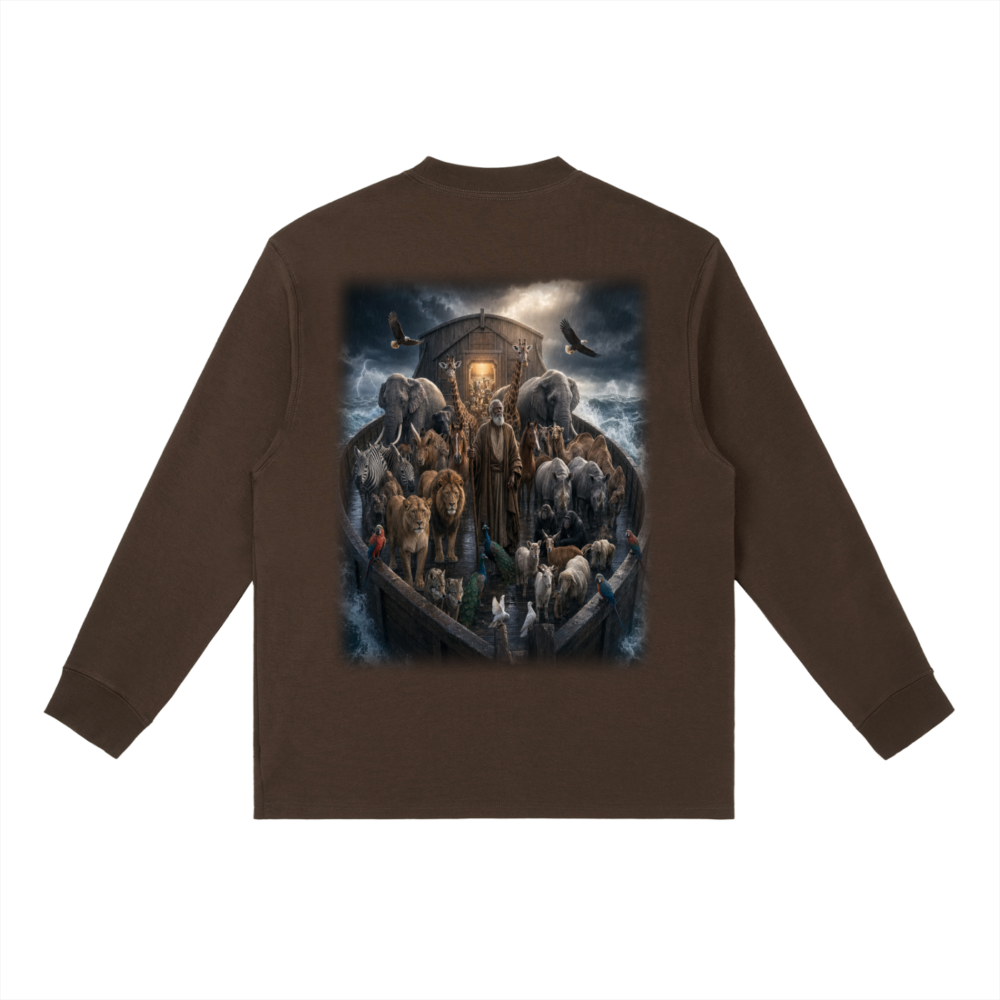 Jubilore "Noah" Essential Crewneck Long-Sleeve T-Shirt