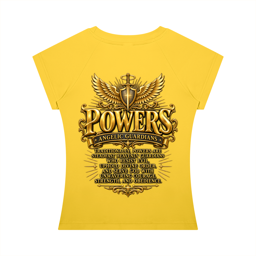 Jubiloré "Powers" Women’s Slim Raglan T-Shirt