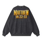 Jubilore "Jesus Walks On Water" Snow Washed Oversized Sweatshirt
