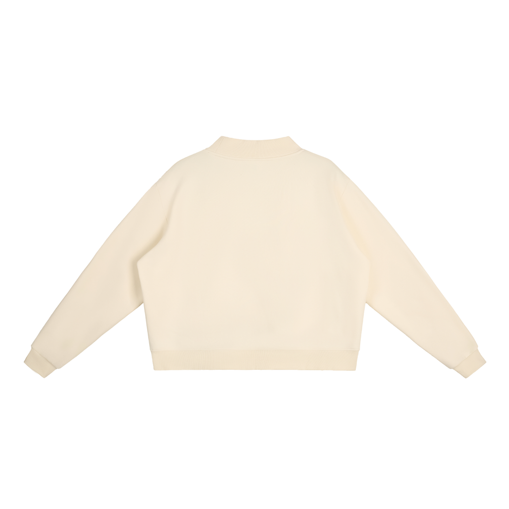 Jubiloré "JIK" Essential Fleece Mock-Neck Crew Sweatshirt