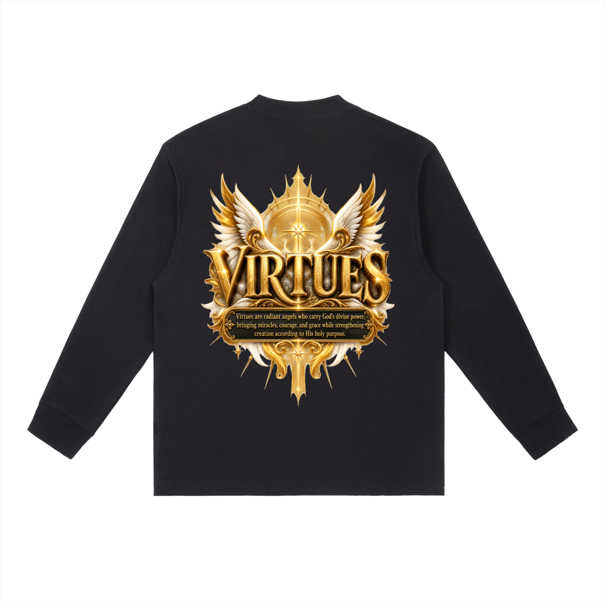 Jubilore "Virtues" Essential Crewneck Long-Sleeve T-Shirt