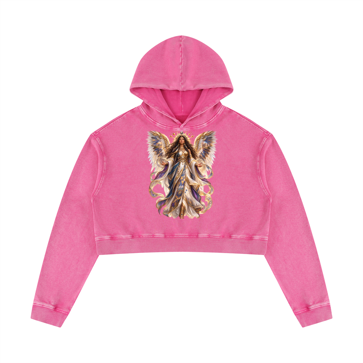 Jubiloré "Principalities" Women’s Mineral Washed Crop Hoodie