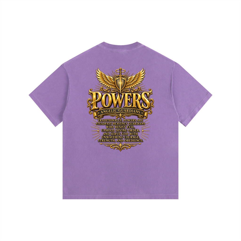 Jubilore "Powers" Vintage Washed Oversized Cotton T-Shirt