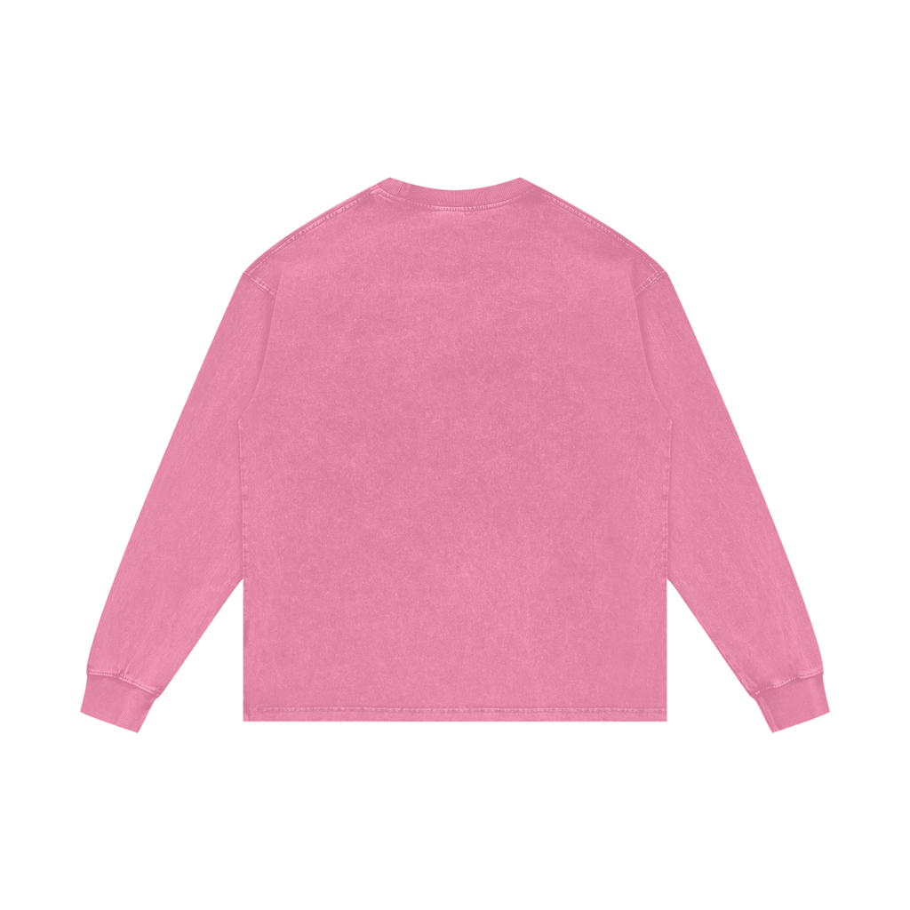 Jubilore "NAA" Acid Wash Oversize Long Sleeve T-Shirt