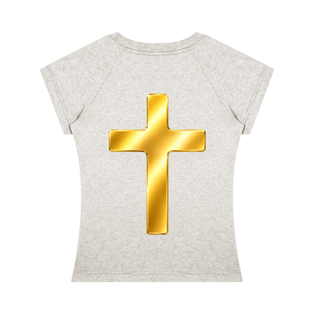 Jubiloré "Shroud of Turin" Women’s Slim Raglan T-Shirt