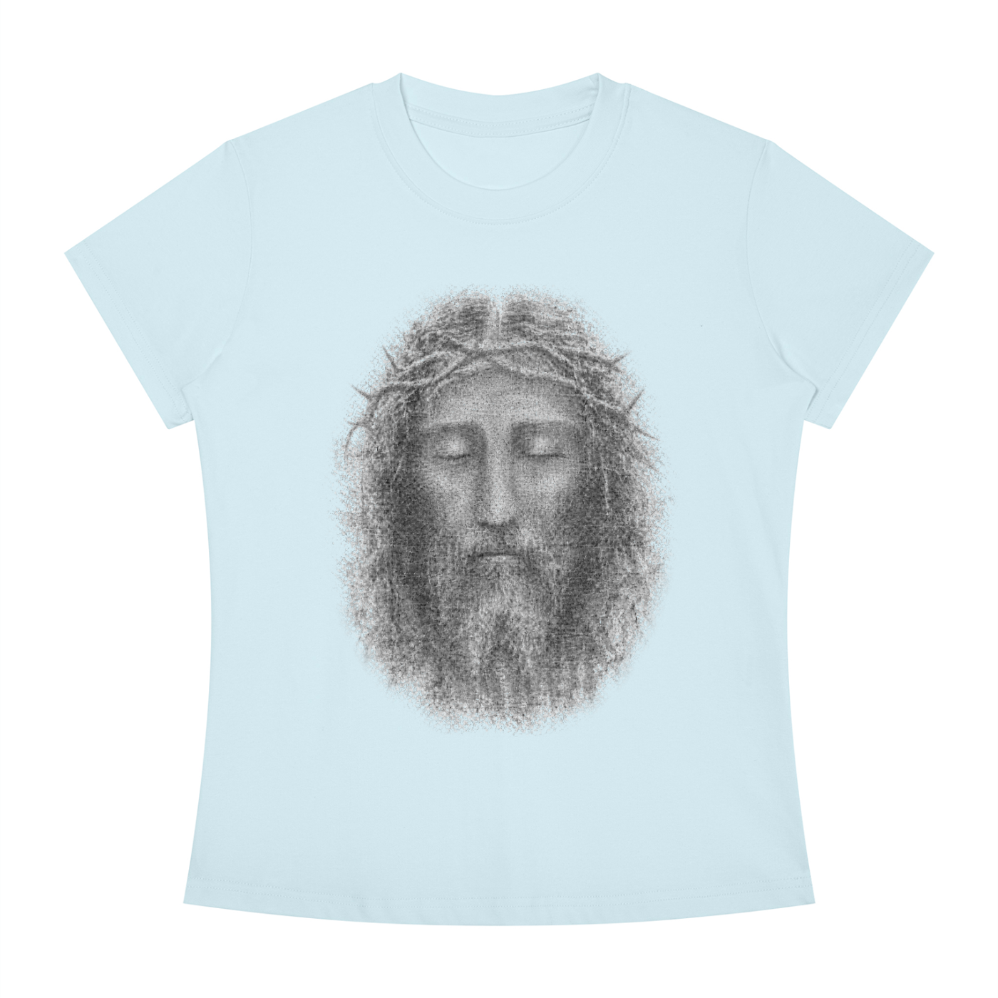 Jubiloré "Shroud of Turin" Women's Slim Fit Crewneck T-Shirt