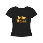 Jubiloré “Jesus Resurrects Lazarus” Women's Longline Slim-Fit T-Shirt