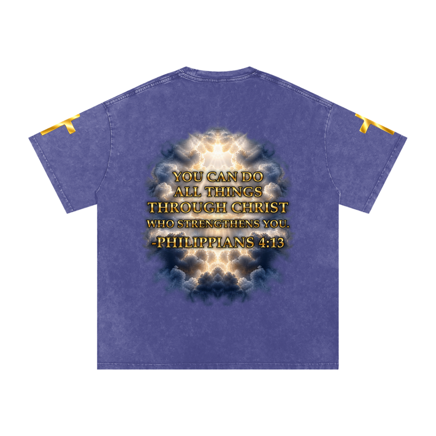 Jubilore "Christ Saves" Snow Washed Oversized Cotton T-Shirt