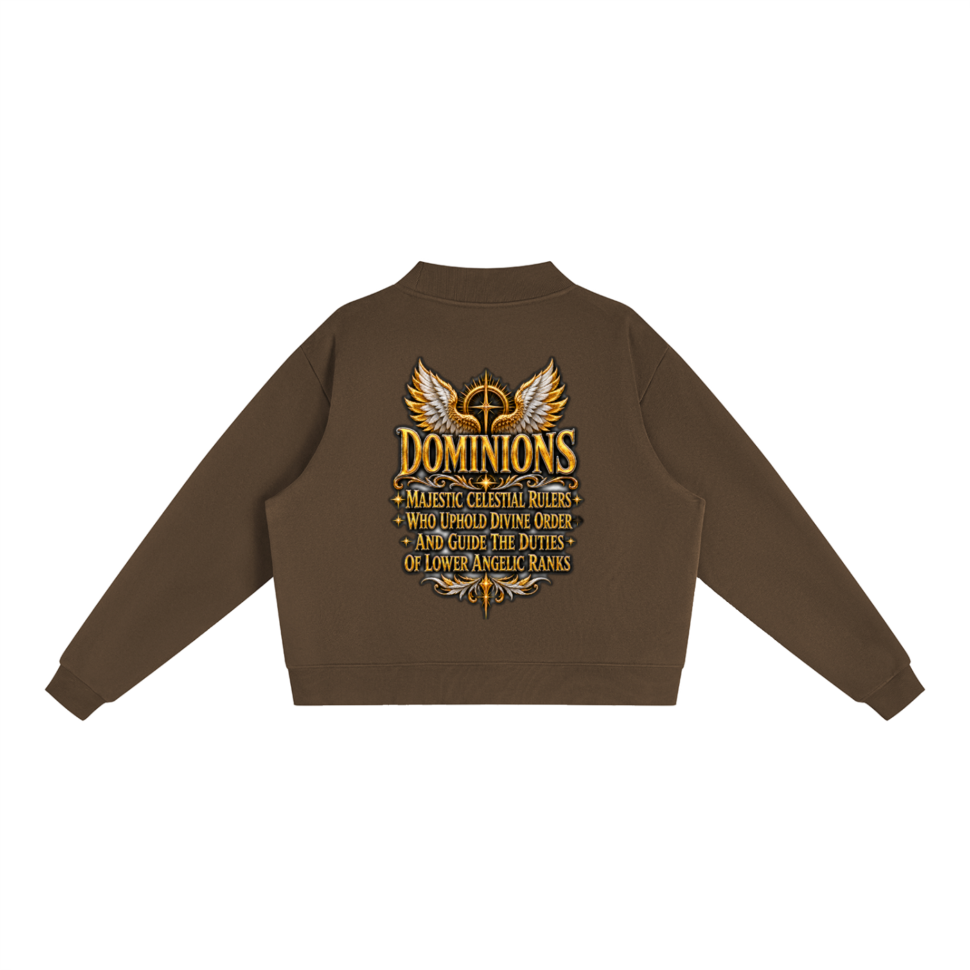 Jubiloré "Dominions" Essential Fleece Mock-Neck Crew Sweatshirt