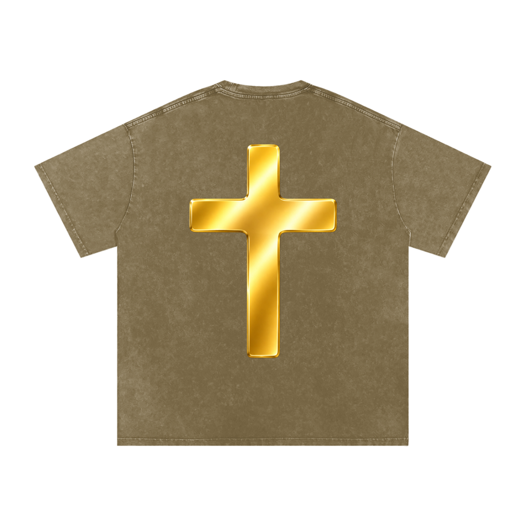 Jubilore "Shroud of Turin" Snow Washed Oversized Cotton T-Shirt