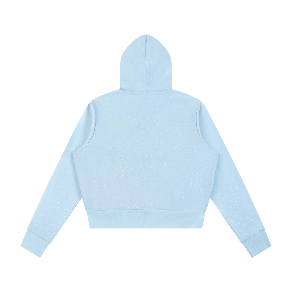 Jubiloré Women's Sparkles Fleece Full Zip Hoodie
