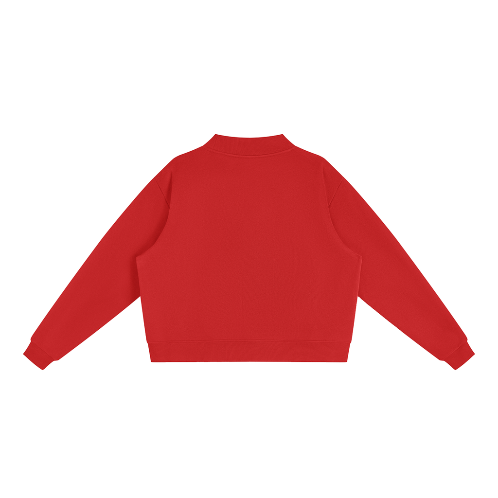 Jubiloré "JIK" Essential Fleece Mock-Neck Crew Sweatshirt