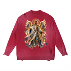 Jubilore "Principalities" Sun Fade Distressed Ripped Crewneck sweater