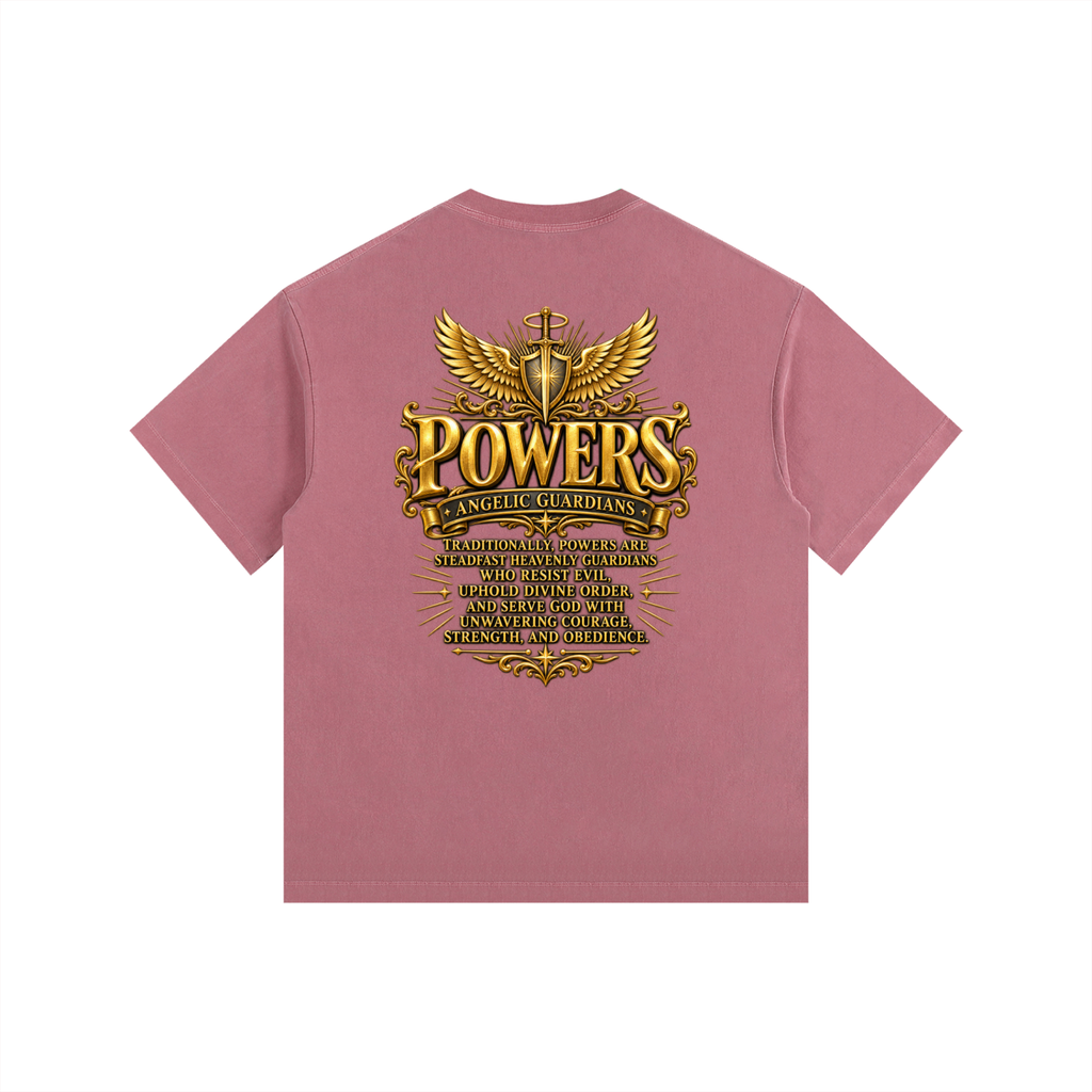 Jubilore "Powers" Vintage Washed Oversized Cotton T-Shirt