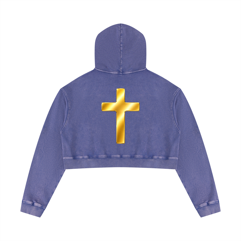 Jubiloré "BCA" Women’s Mineral Washed Crop Hoodie