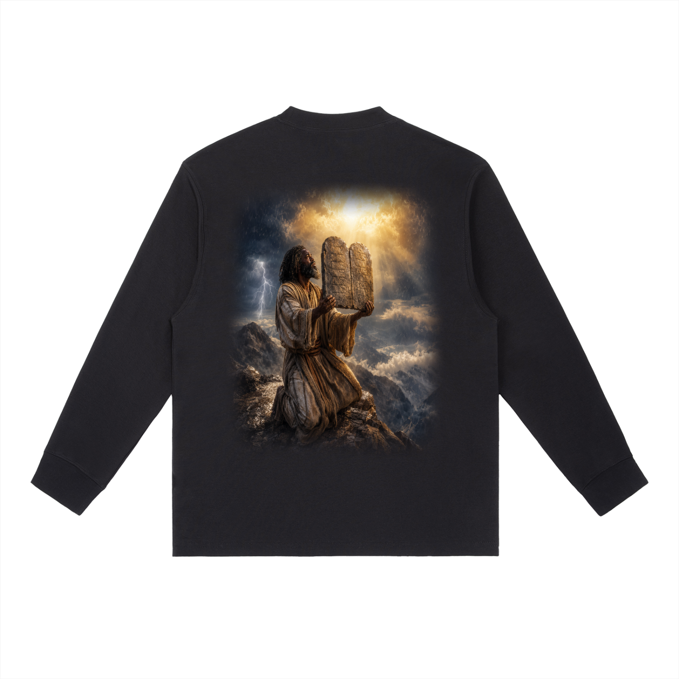 Jubilore “Moses” Essential Crewneck Long-Sleeve T-Shirt
