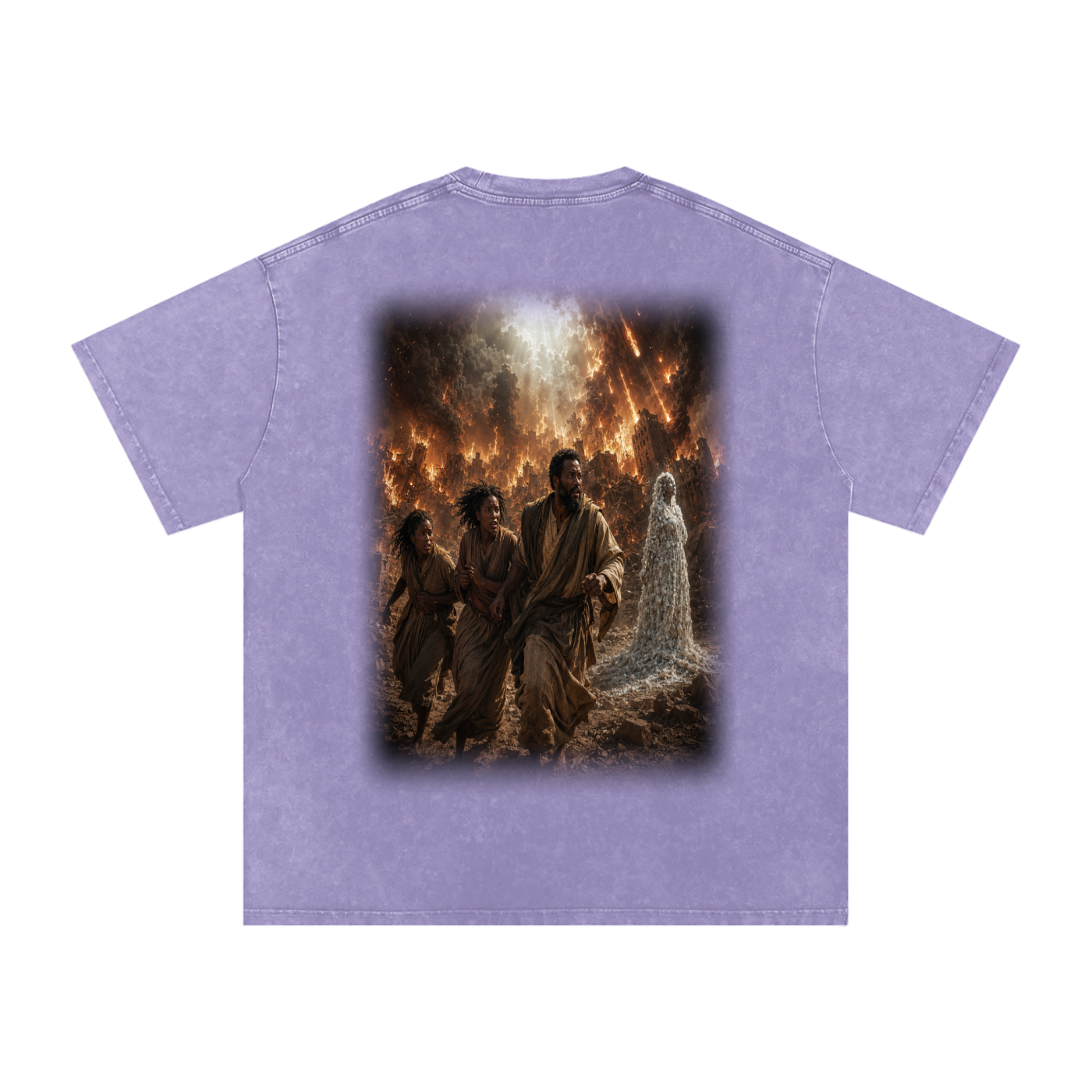 Jubilore "Sodom & Gomorrah" Snow Washed Oversized Cotton T-Shirt