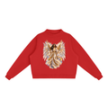 Jubiloré "Virtues" Essential Fleece Mock-Neck Crew Sweatshirt