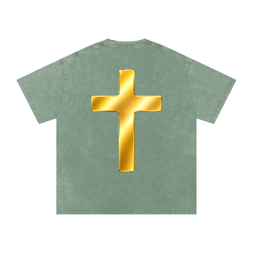Jubilore "Shroud of Turin" Snow Washed Oversized Cotton T-Shirt