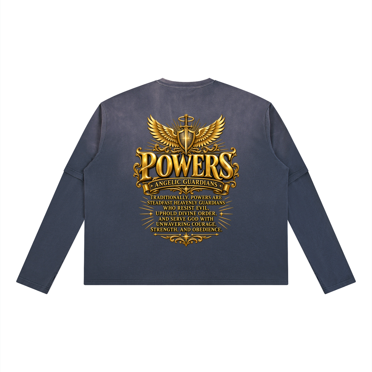 Jubilore "Powers" Unisex Vintage Wash Layered T-Shirt