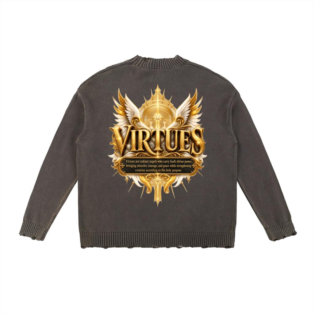 Jubilore "Virtues" Vintage Washed Hand-Frayed Sweater