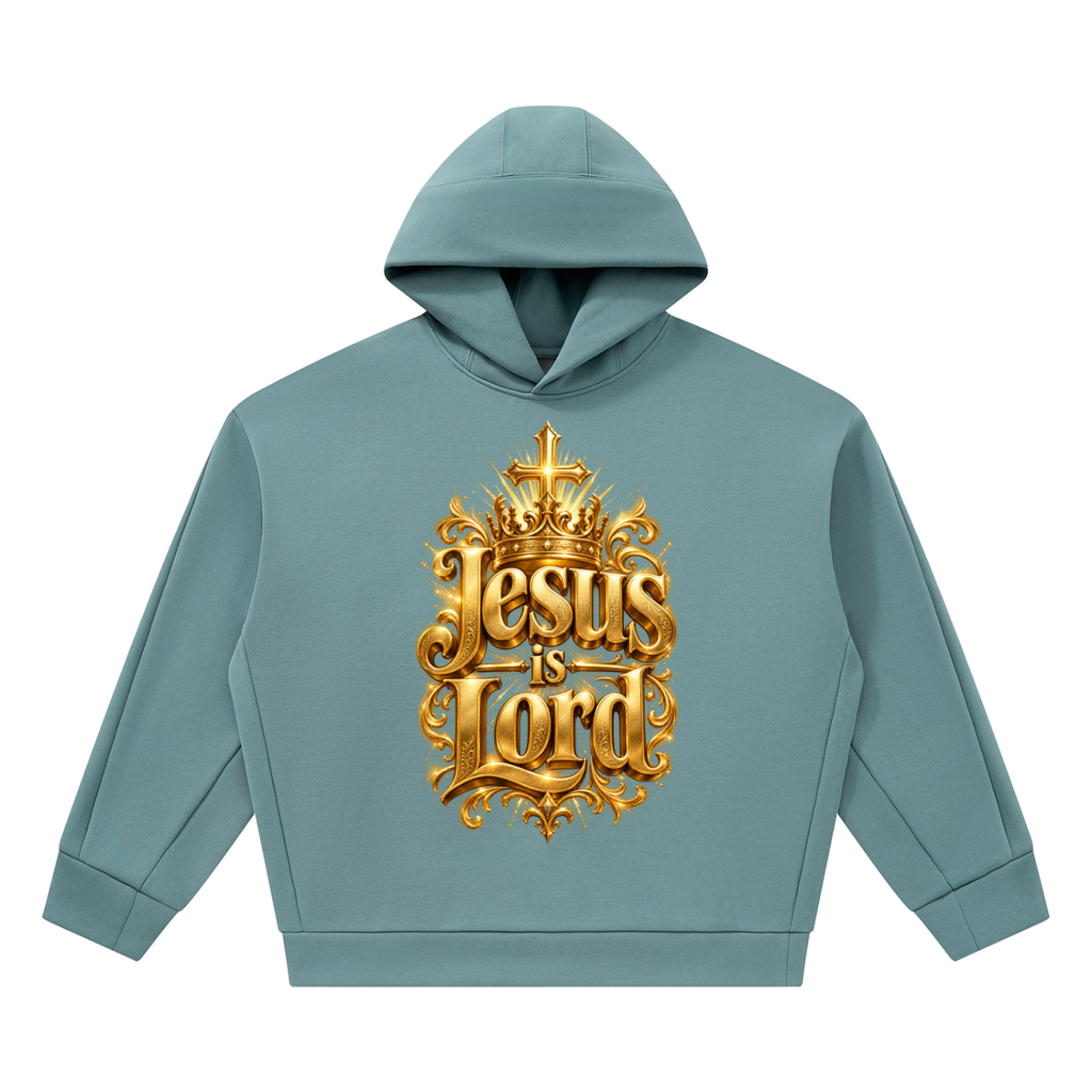 Jubilore "Jesus Is LORD" Unisex Heavyweight Fleece Boxy Hoodie