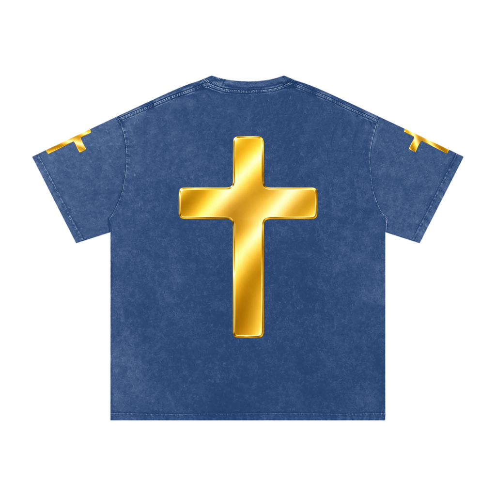 Jubilore "Jesus Is LORD" Snow Washed Oversized Cotton T-Shirt