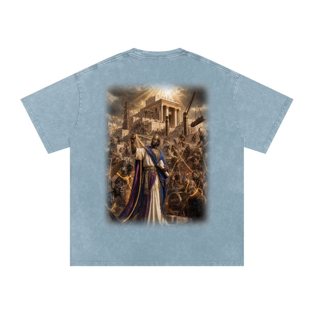 Jubilore “Solomon” Snow Washed Oversized Cotton T-Shirt