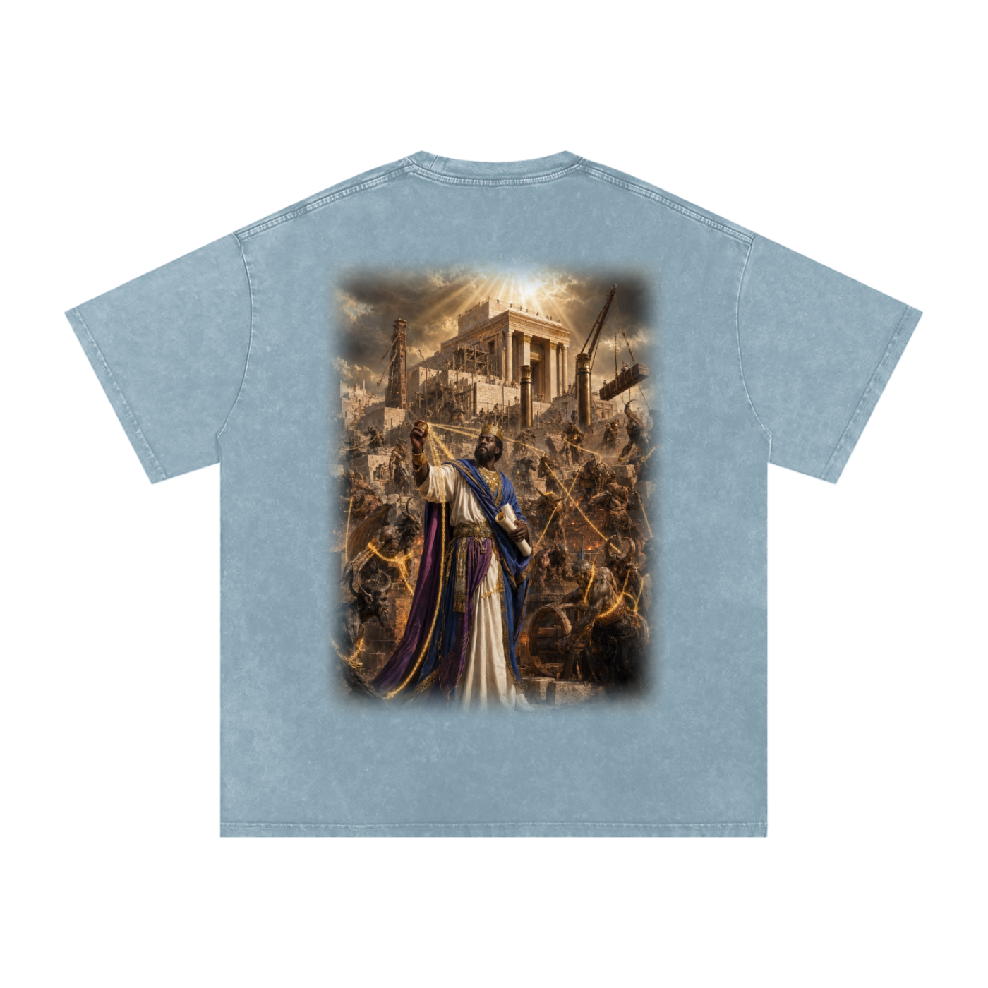 Jubilore “Solomon” Snow Washed Oversized Cotton T-Shirt