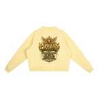Jubiloré "Powers" Essential Fleece Mock-Neck Crew Sweatshirt