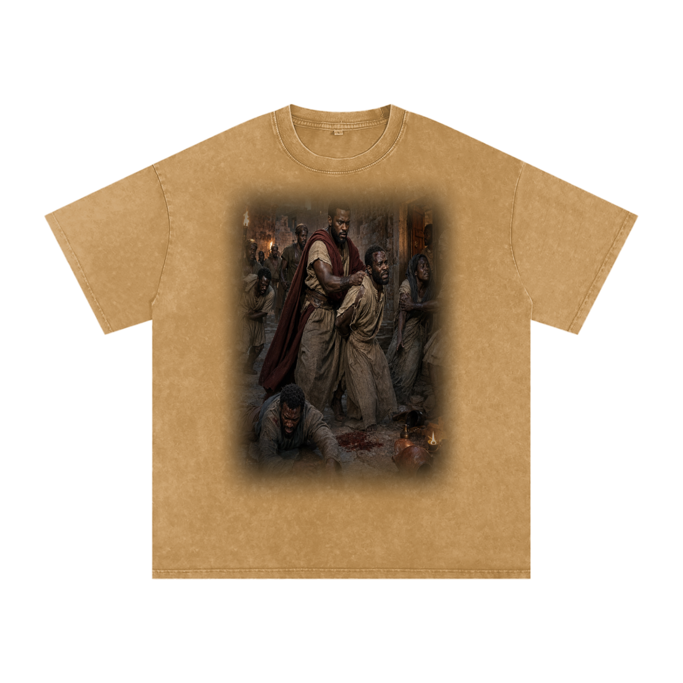 Jubilore “Paul” Snow Washed Oversized Cotton T-Shirt
