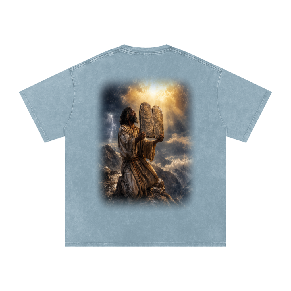 Jubilore “Moses” Snow Washed Oversized Cotton T-Shirt