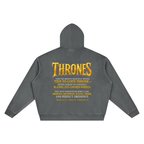 Jubilore Thrones Unisex Vintage Wash Boxy Hoodie